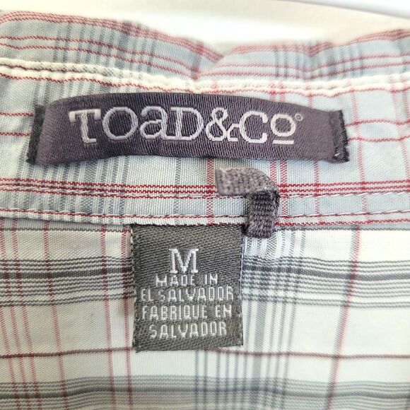 Toad & Co Mens M Surveyor Button Front Shirt Plaid Nylon Tencel Hiking Camping - Picture 2 of 7